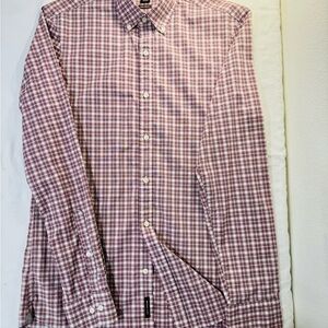 Michael Kors Red and White Checkered Casual Shirt